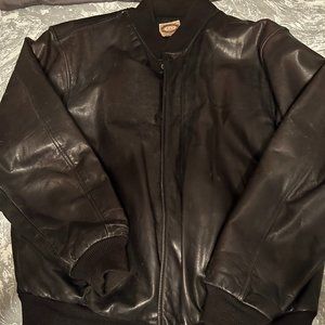 Men's Leather Bomber from Banana Republic XL